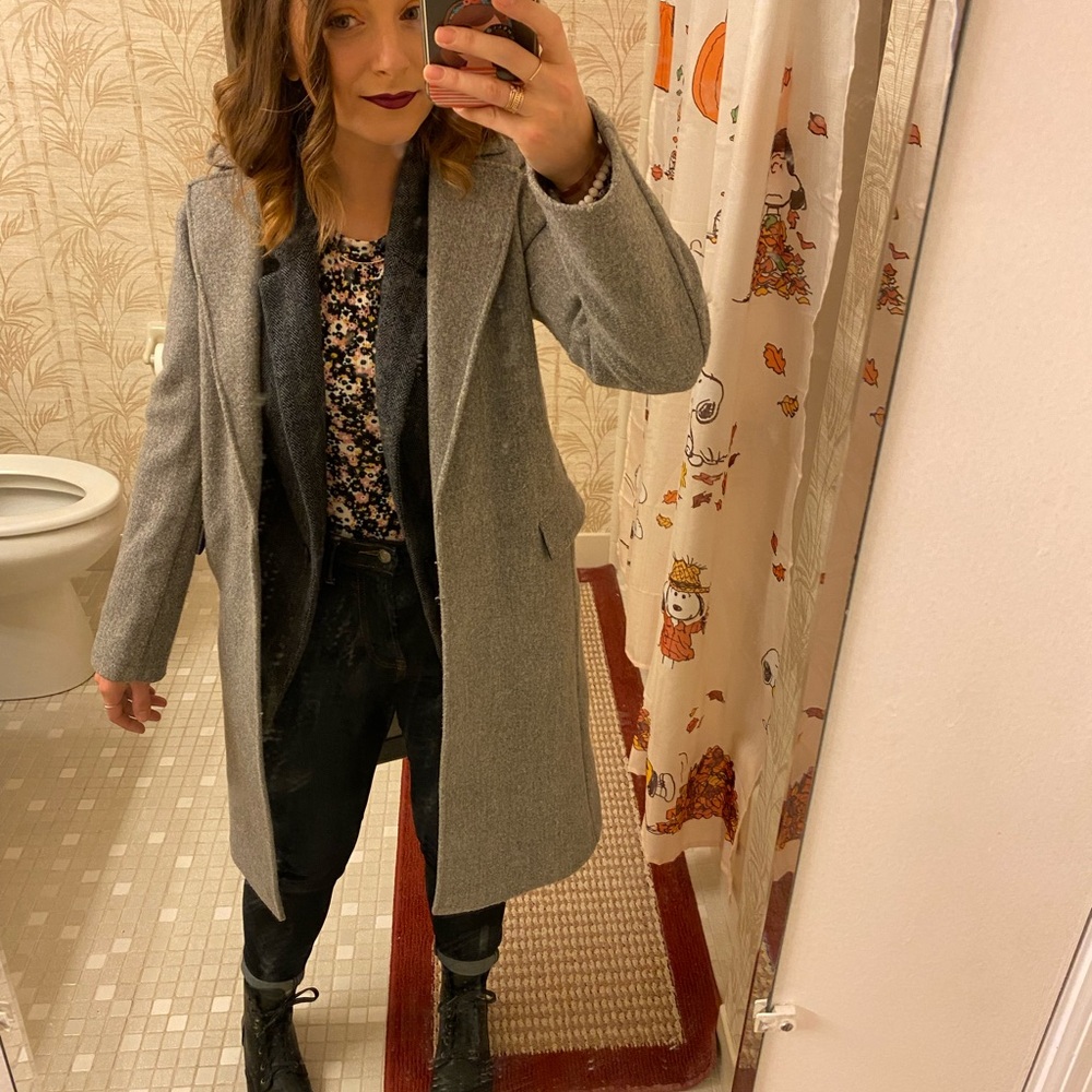 Topshop Classic Gray Trench Coat